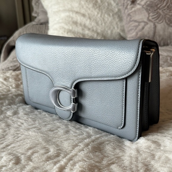 Coach Handbags - Coach Tabby 26 in Blue-Gray w/ Silver